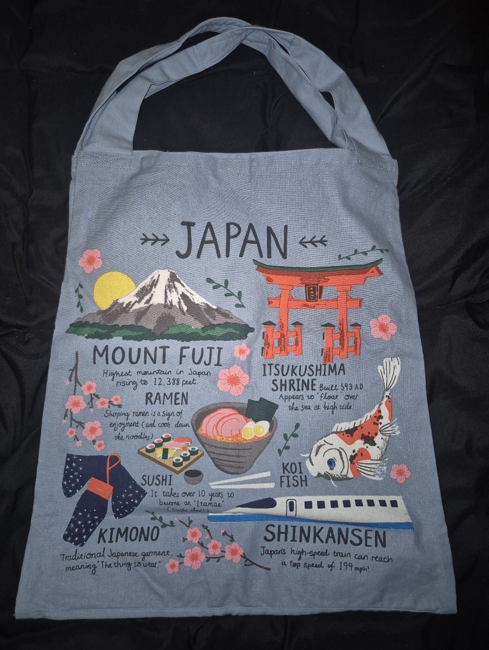 World Market Japanese Graphic Tote Bag